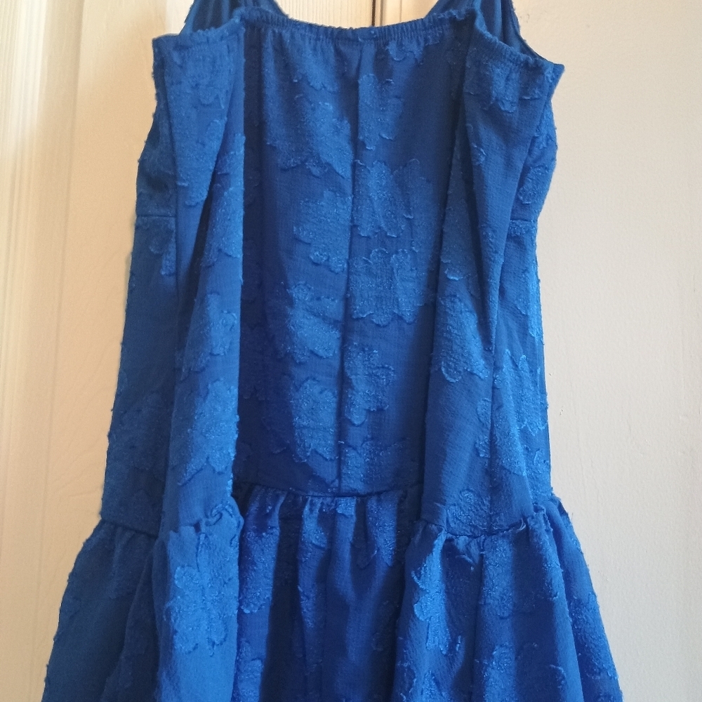 Wild Fable Blue Tiered Ruffle Mini Dress Size S Spaghetti Strap Whimsigoth‎ - Picture 9 of 14